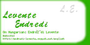 levente endredi business card